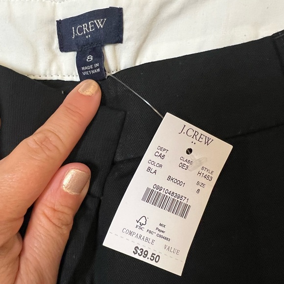 NWT J. Crew black 5in factory shorts - Picture 5 of 7